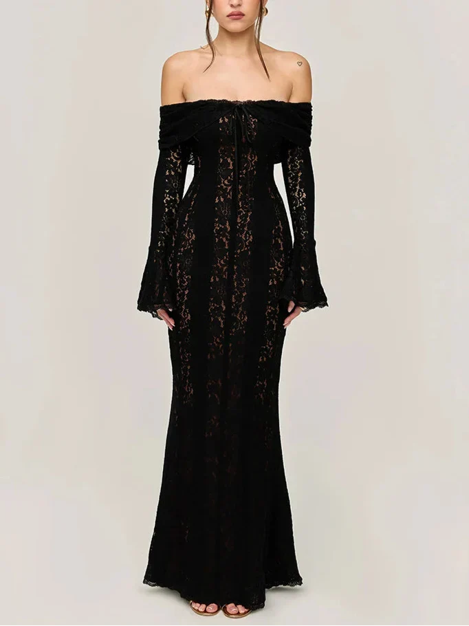 Alessia שמלת ערב מקסי תחרה