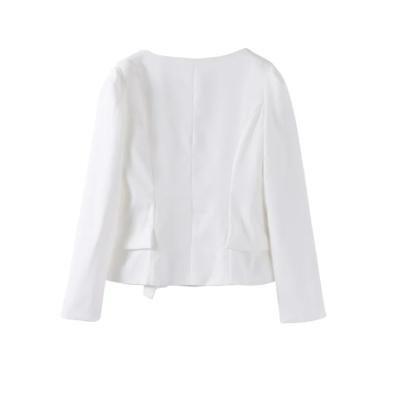 Set שני חלקים אלגנטי Skirt מידי ובלייזר בעיצוב מחויט ויוקרתי - PAS