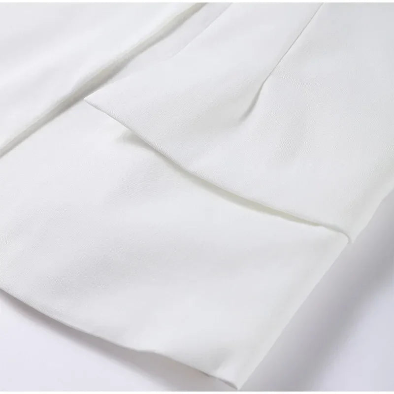 Set שני חלקים אלגנטי Skirt מידי ובלייזר בעיצוב מחויט ויוקרתי - PAS