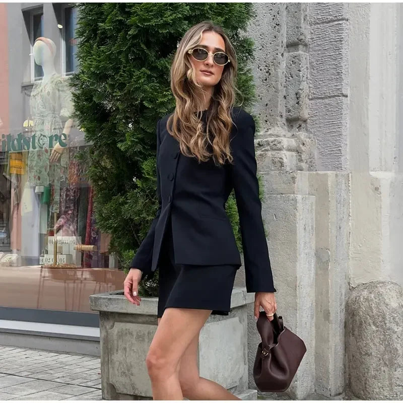 Set שני חלקים מחויט בלייזר וSkirt מיני - Maisie