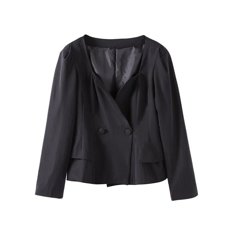 Set שני חלקים אלגנטי Skirt מידי ובלייזר בעיצוב מחויט ויוקרתי - PAS