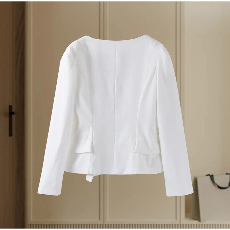 Set שני חלקים אלגנטי Skirt מידי ובלייזר בעיצוב מחויט ויוקרתי - PAS