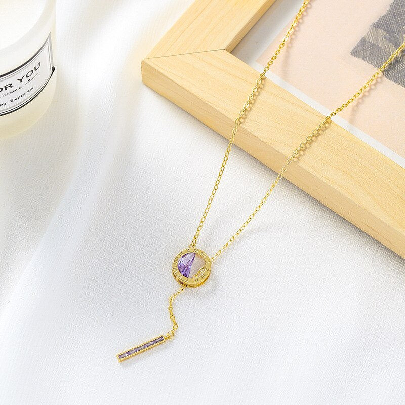 Aurora שרשרת קריSetל אלגנטית